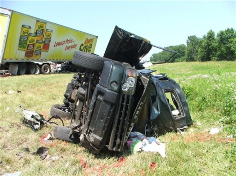 Ten people died after a tractor-trailer slammed into a line of cars stopped by an earlier accident on June 26, 2009 along a northeast Oklahoma turnpike near Miami. Investigators told NTSB officials that driver Donald L. Creed, then 76, most likely had only five hours of sleep before starting his workday for Kansas City-based Associated Wholesale Grocers. 